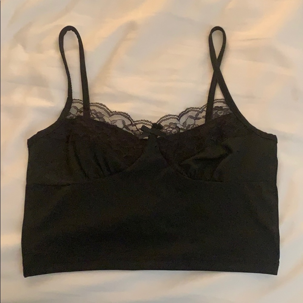 y2k black lace tank